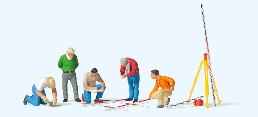 Preiser 10805 HO Scale Working People Archeologists with Tools pkg(5)