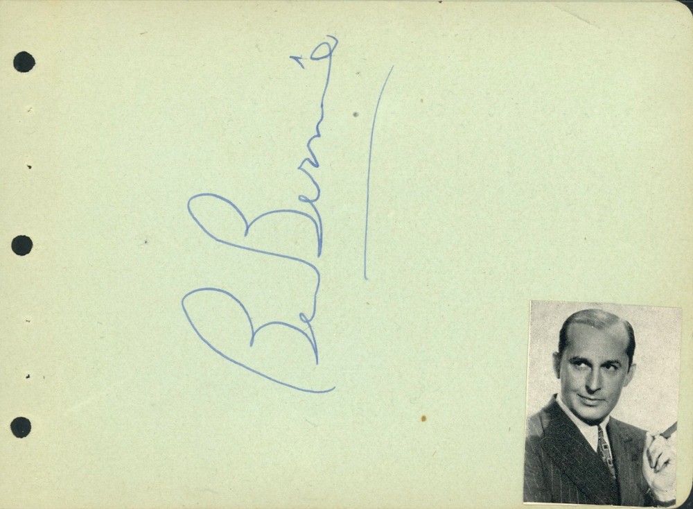 Vintage Ben Bernie Autograph