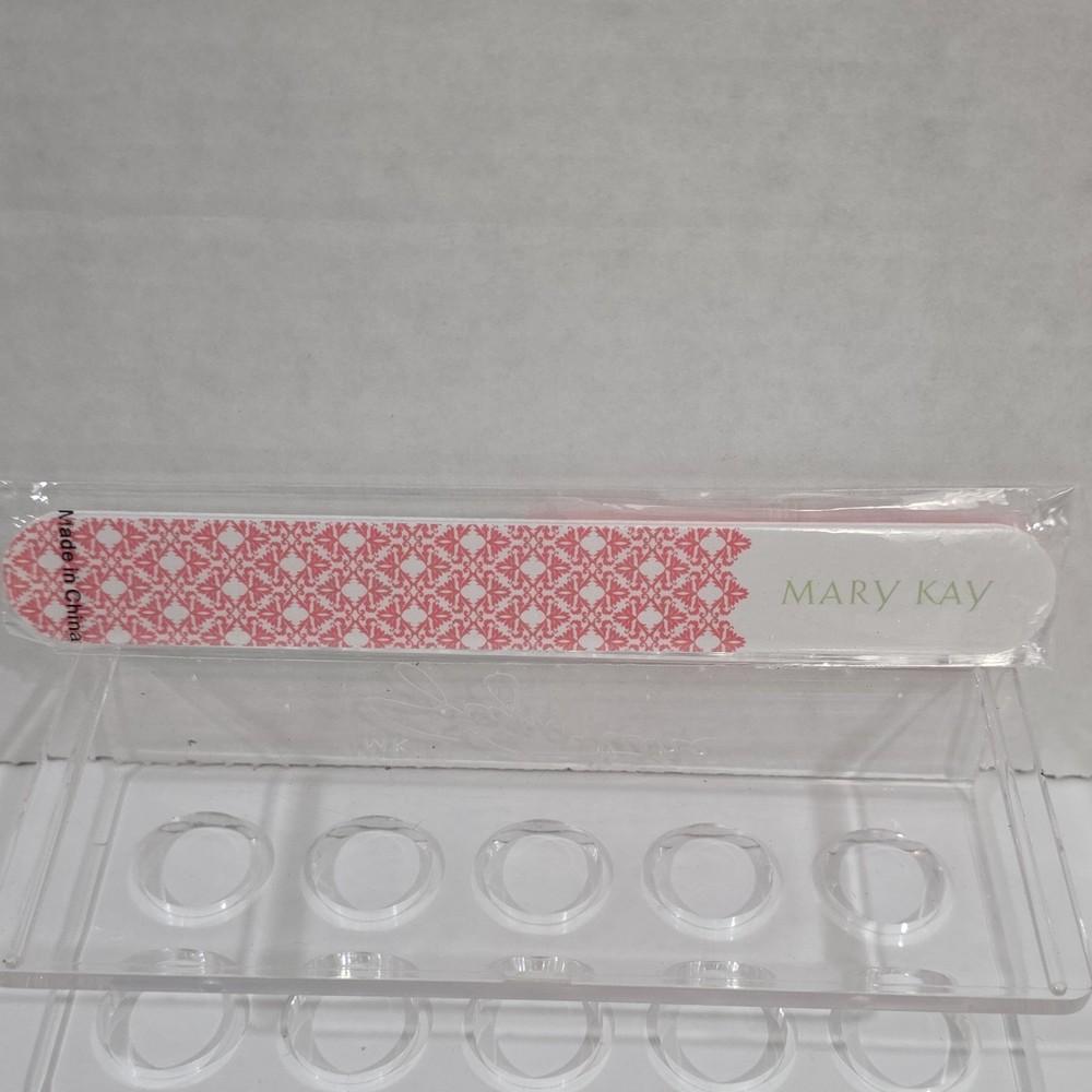 Mary Kay Nail File Pink White Pattern
