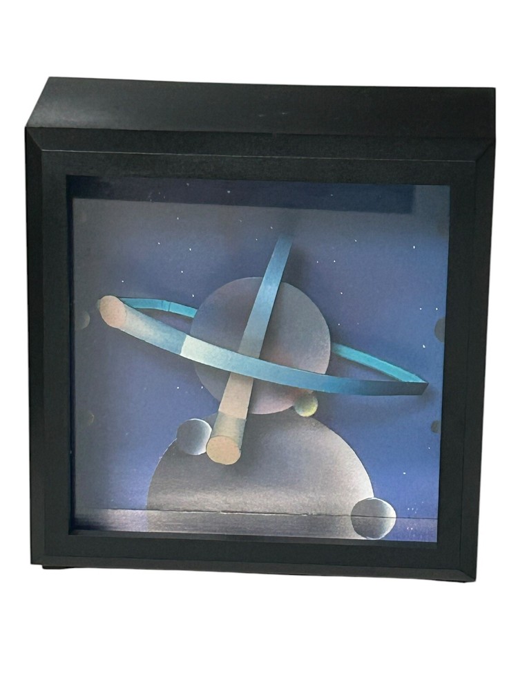 Outer Space Desk Clock by Douglas Chalk 1987 Postmodern German Quart Tested