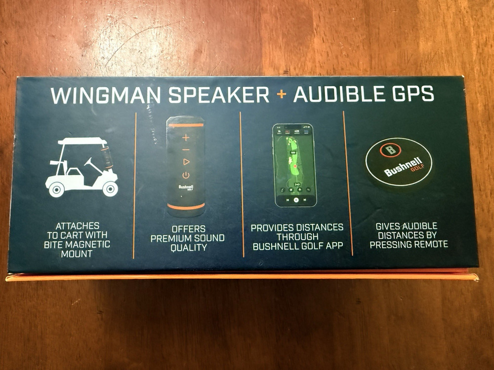 Bushnell Golf Wingman Speaker Audible GPS Bluetooth