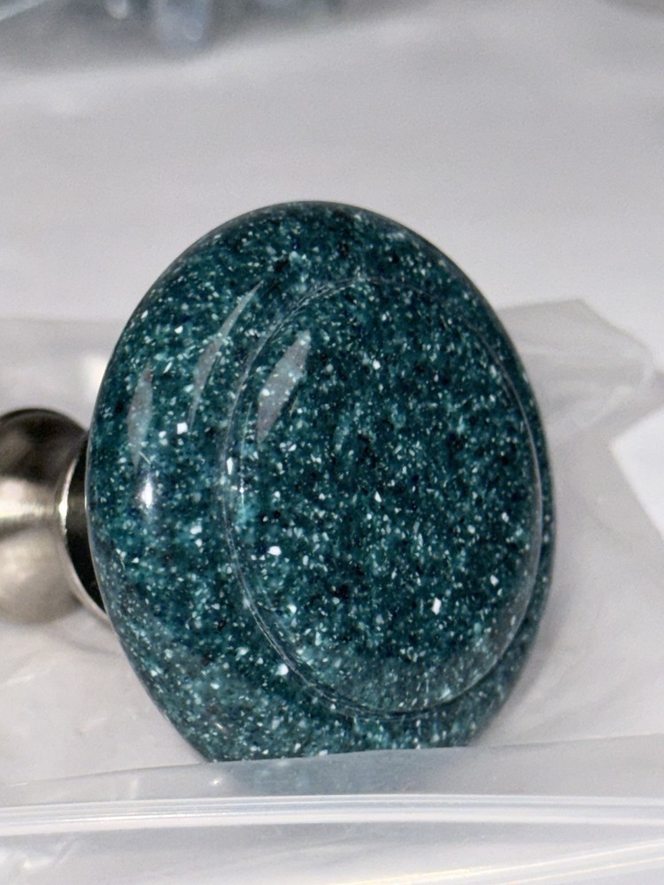 Set of 5 various Drawer Pulls - Blue/Green - New