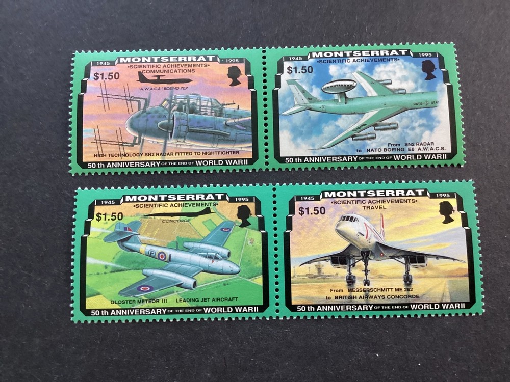 ICOLLECTZONE Montserrat 865-866  VF NH Aviation