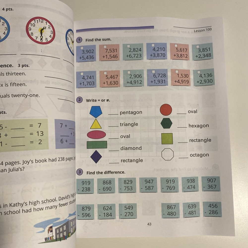 HORIZONS 2nd Grade Math Student Book 2, No Writing
