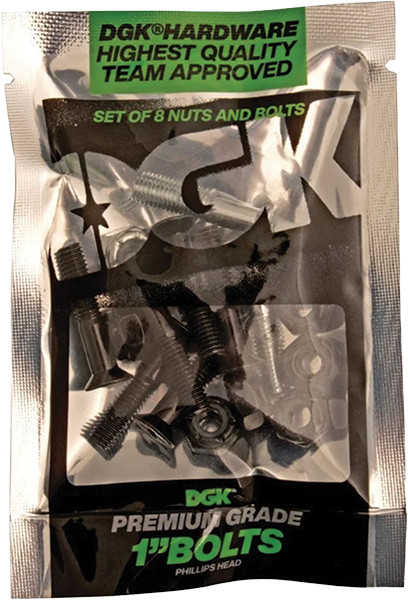DGK PREMIUM HARDWARE SET 1" PHILLIPS ANODIZED/BLK