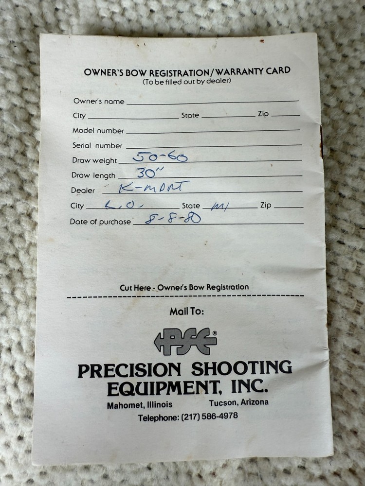 PSE Pacer II, Phaser, Scamp Instruction Manual