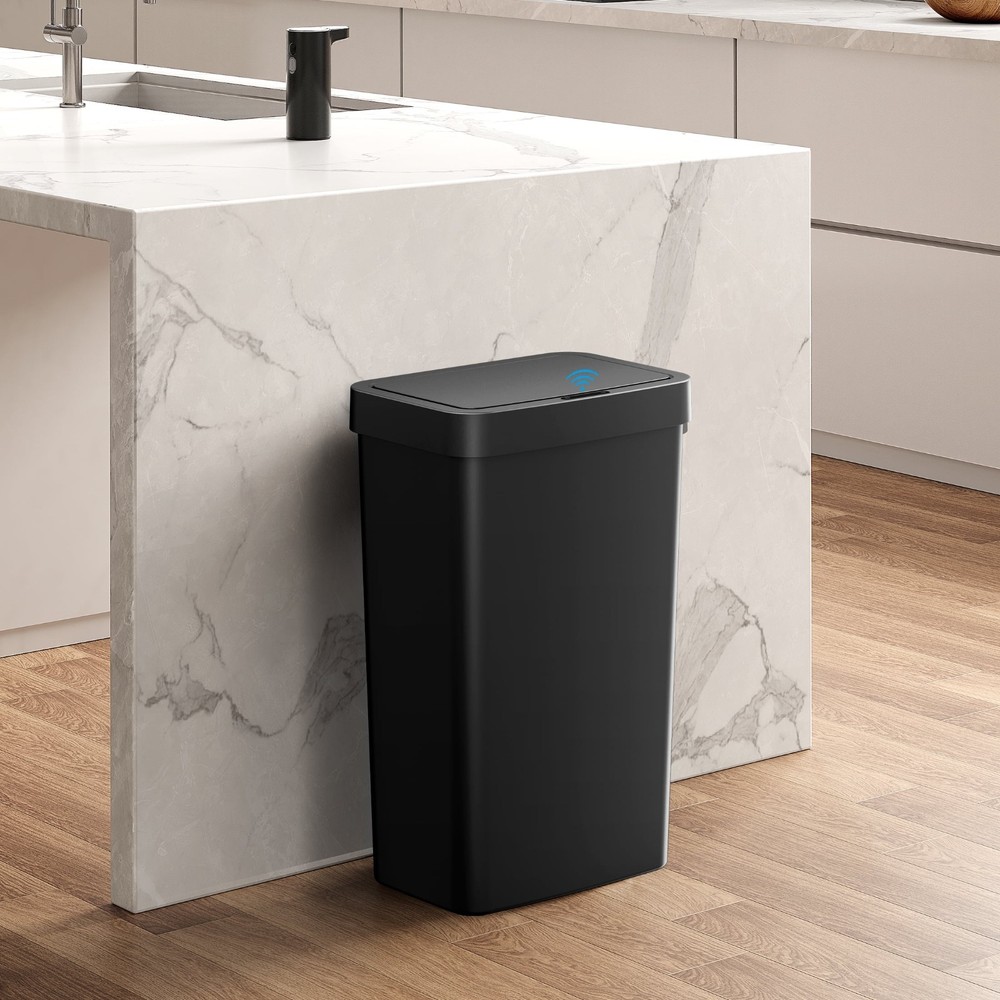 Mainstays Kitchen Automatic Trash Can, 13.2 Gallon Motion Sensor with Trash Bag