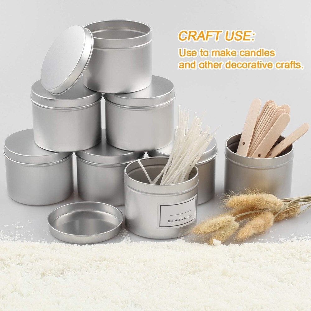 Versatile 18 Pack Lightweight Aluminum Candle Containers for DIY Projects