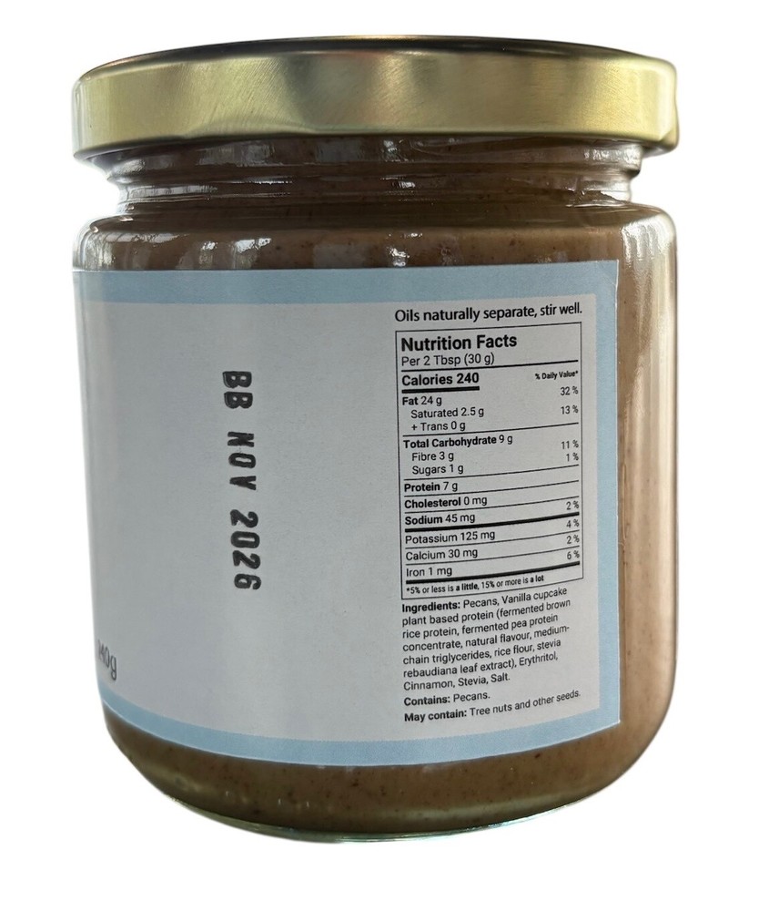Cinnamon Pecan nut butter 240g Jar