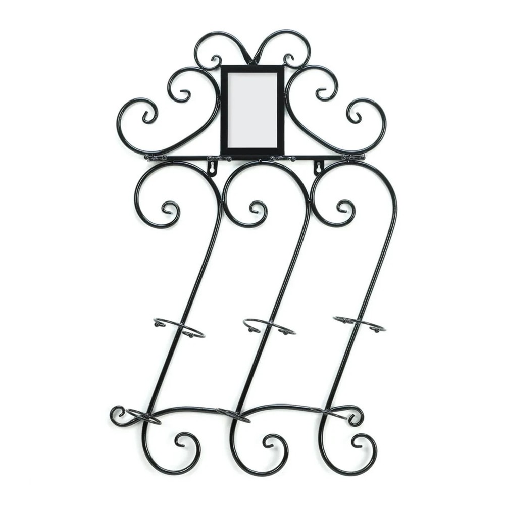 Mounted Scrollwork design Wall Mounted Wine rack Stem Holder