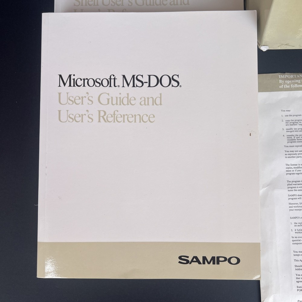Microsoft MS-DOS 4.01 Operating System 3.5” Floppy Disks w Manuals Complete