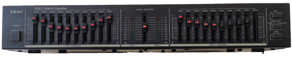TEAC EQA-5 Stereo 10-Band Graphic Equalizer Tested SEE VIDEO Read Description