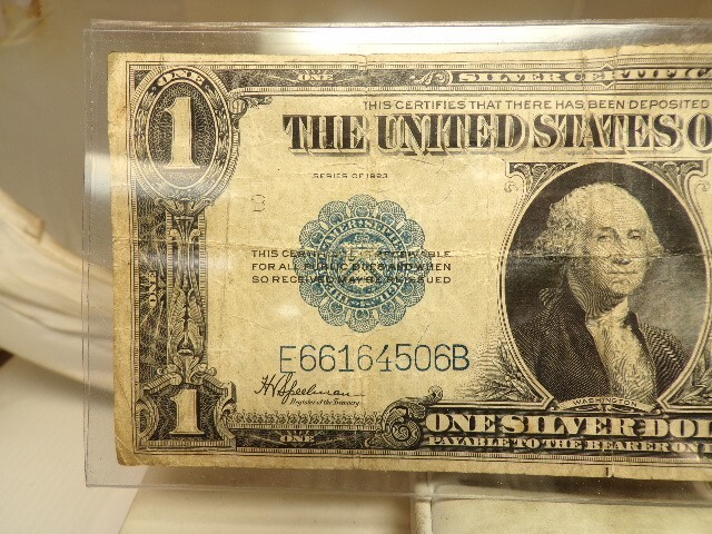 LARGE 1923 $1 ONE DOLLAR “HORSE BLANKET” SILVER CERTIFICATE LARGE SIZE NOTE
