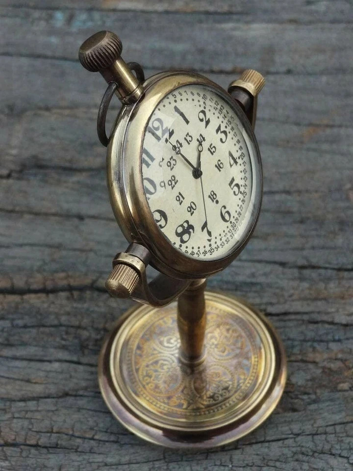 Personalized Antique Desk Clock - Table watch - Desktop clock Retirement gift