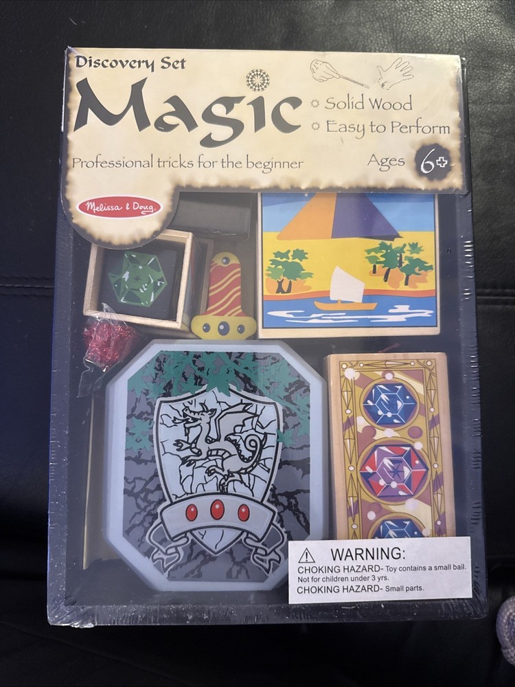 Melissa & Doug Magic Discovery Set Professional Tricks Solid Wood #1280 Magician