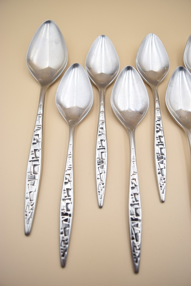 48pc Lyon Cortez Aztec Flatware Set Knives Serving Spoon Dinner Forks Tablespoon