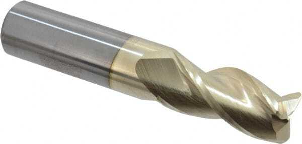 Accupro 3/4" Diam 3 Flute Single End Solid Carbide 0.09" Corner Radius End Mi...