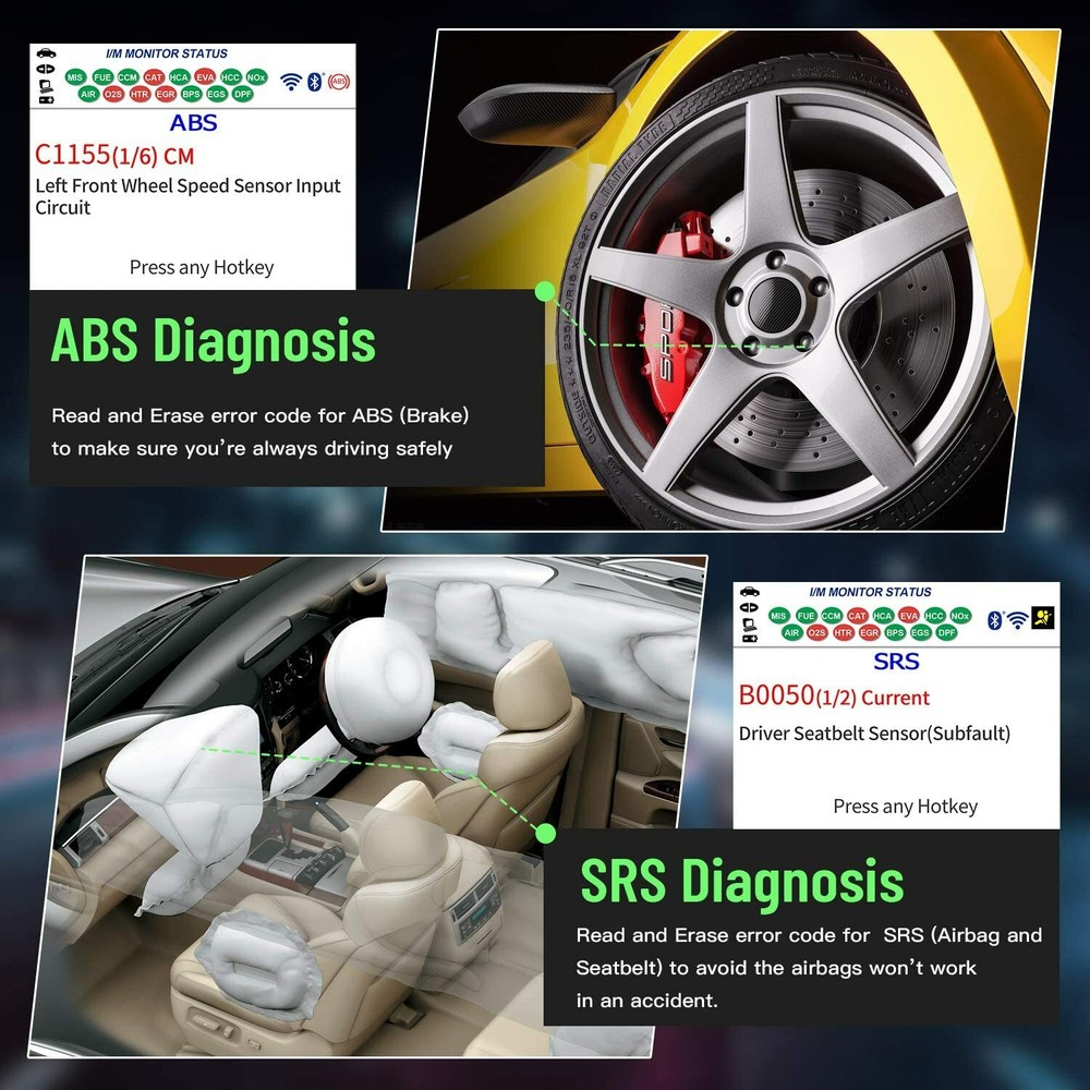 Innova 6100P Engine BMS Oil Reset Auto Diagnostic Tool OBD2 Scanner Code Reader