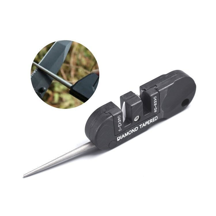 EDC Outdoor ABS Plastic Tungsten Steel Sharpener Diamond Sharpener Multi Tool