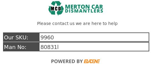 RENAULT Trafic 2015 left mirror electric 80831l