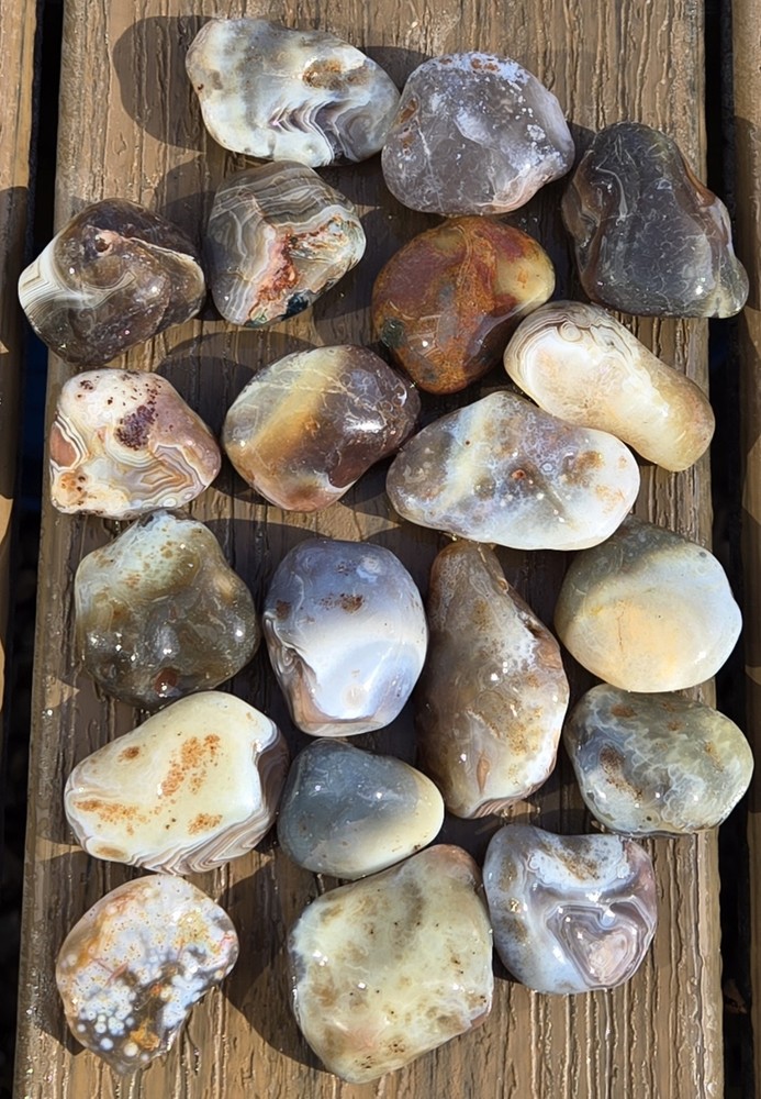 Botswana Agate Selects - ROLLING HILLS - Rough, Natural, Not Polished A+ Grade