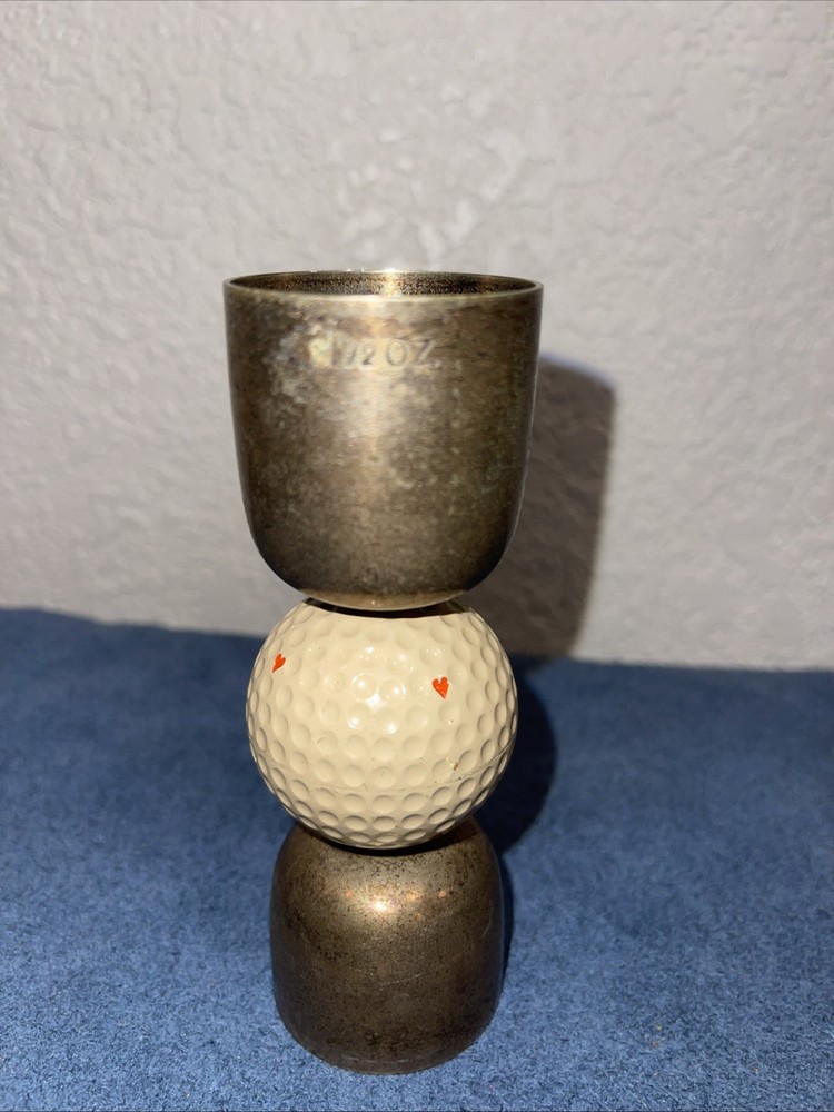 1950s Silver plated golf drinks Measure