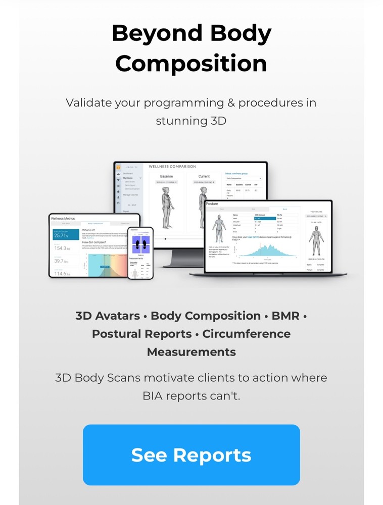 White Fit 3D Pro Body Scanner