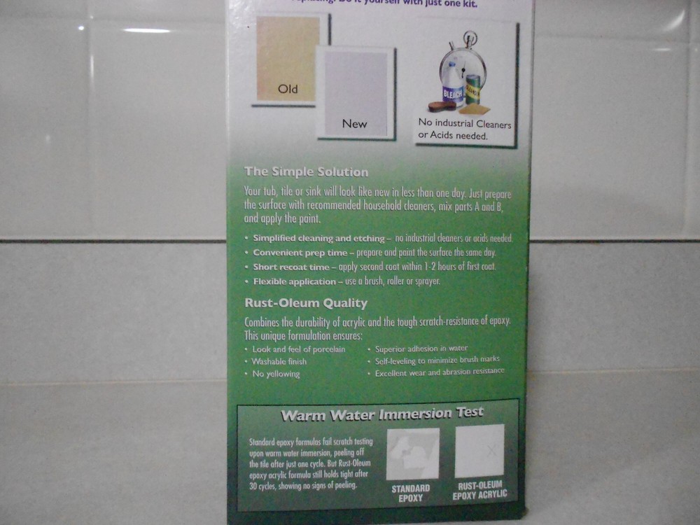 Rust-Oleum Tub and Tile Refinishing Kit - Epoxy Acrylic Formula - White