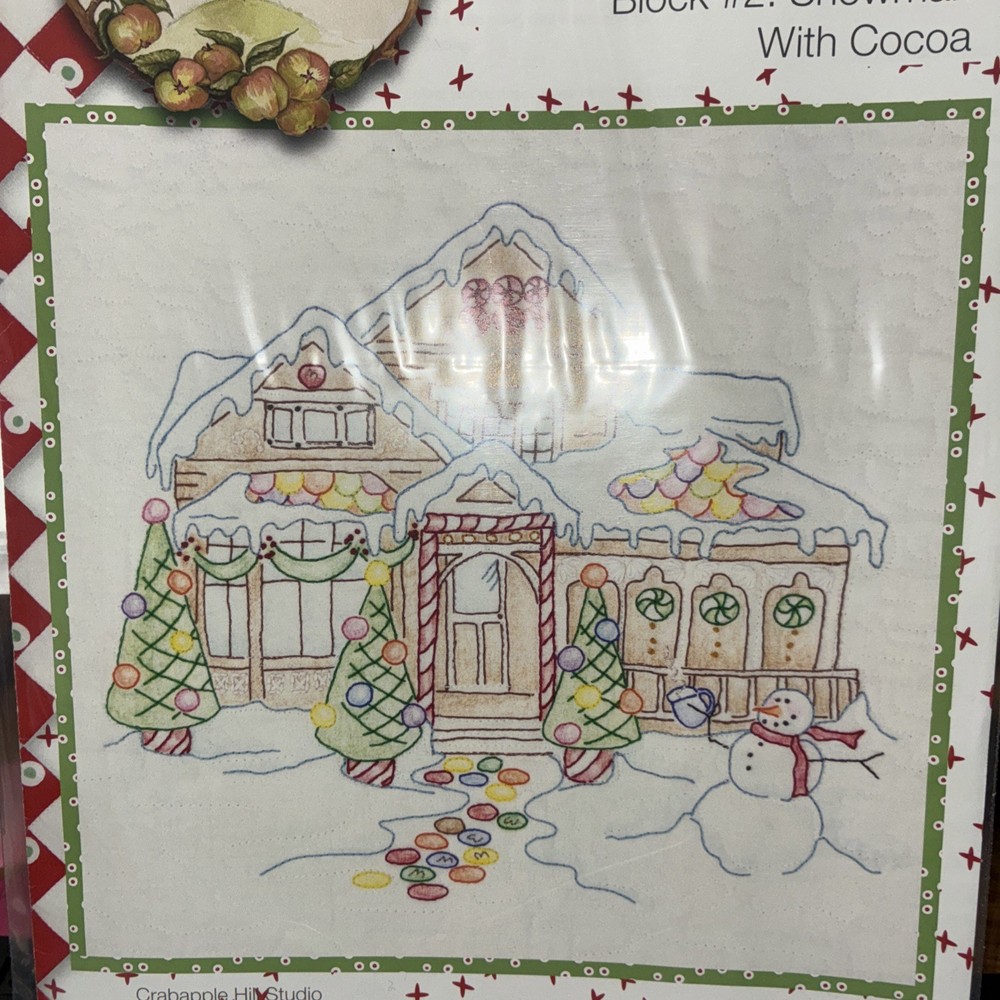 Gingerbread Square Stitching patterns -7 CAH Patterns Pre~owned As Is