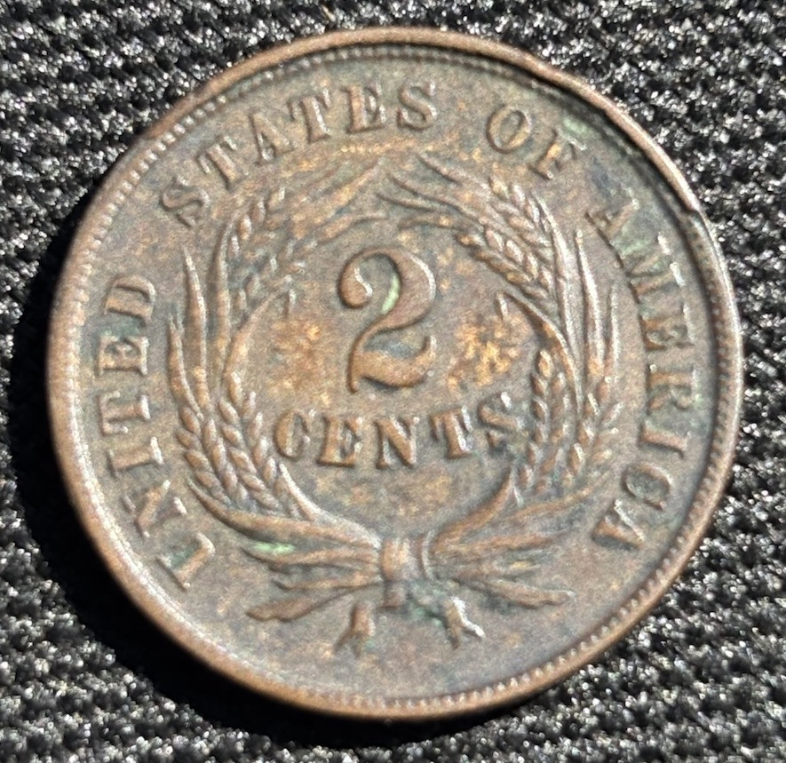 1864 two cent piece Reduced price