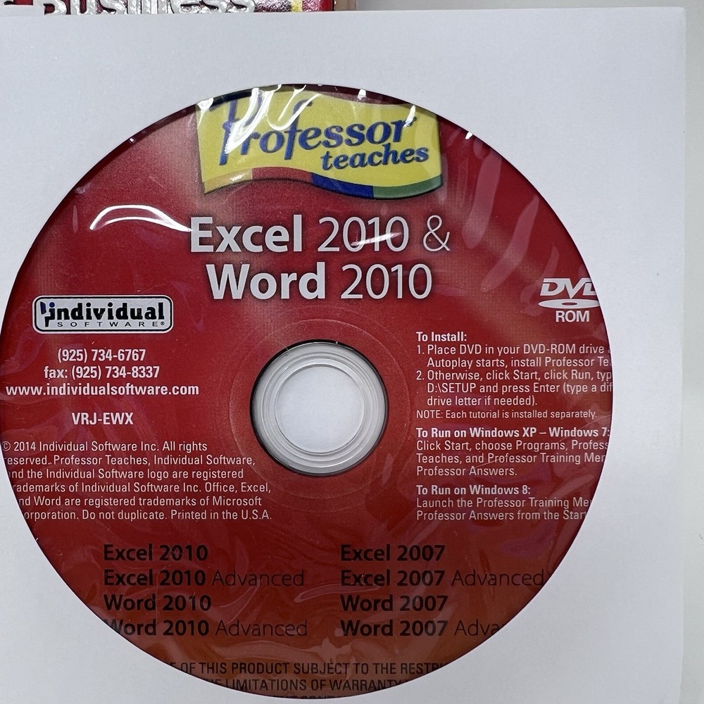 Typing Instruction For Business By Individual Software 2007