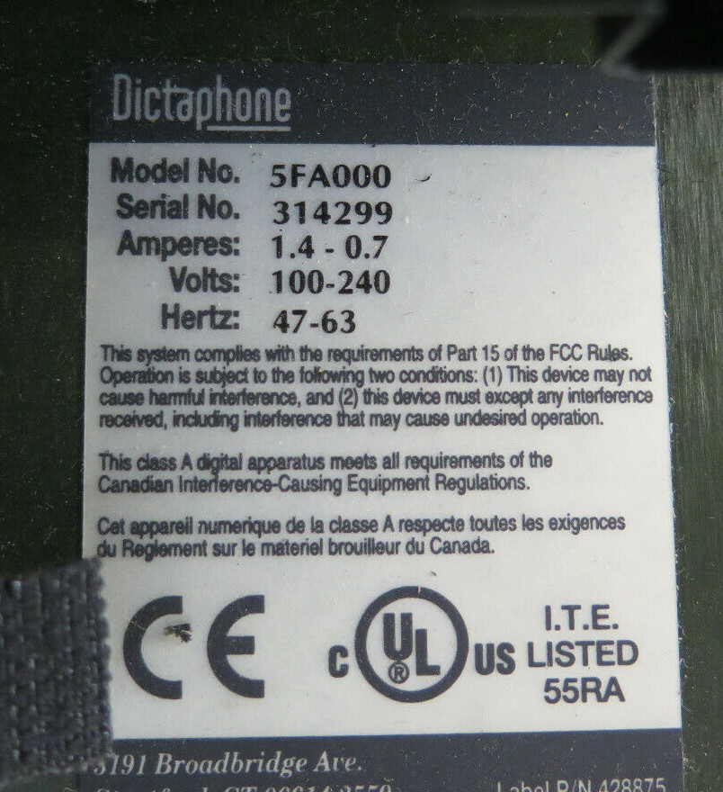 Dictaphone 5FA000 428875