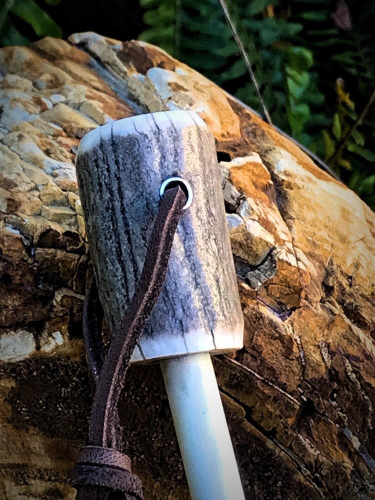 Handmade Genuine Stag 3/8" Ceramic Field Sharpener (5)