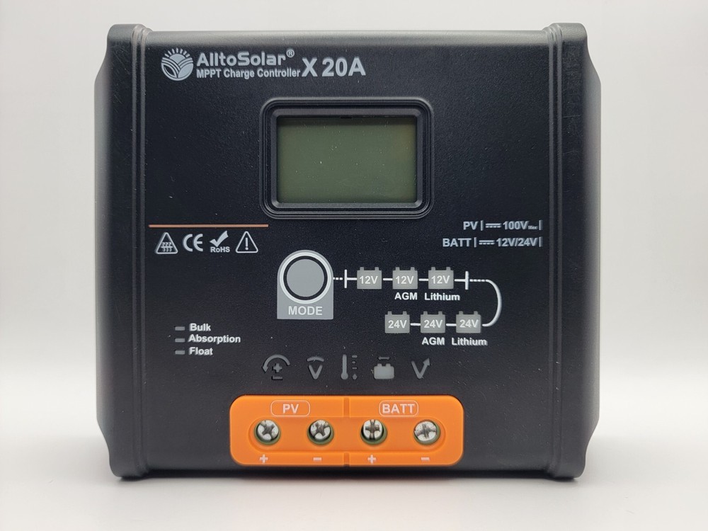 AlltoSolar 20A MPPT Solar Charge Controller 12V