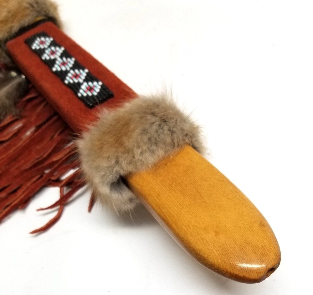 14-3/4" Marbled SoapStone Peace Pipe Apache Made Chanupa Pipe