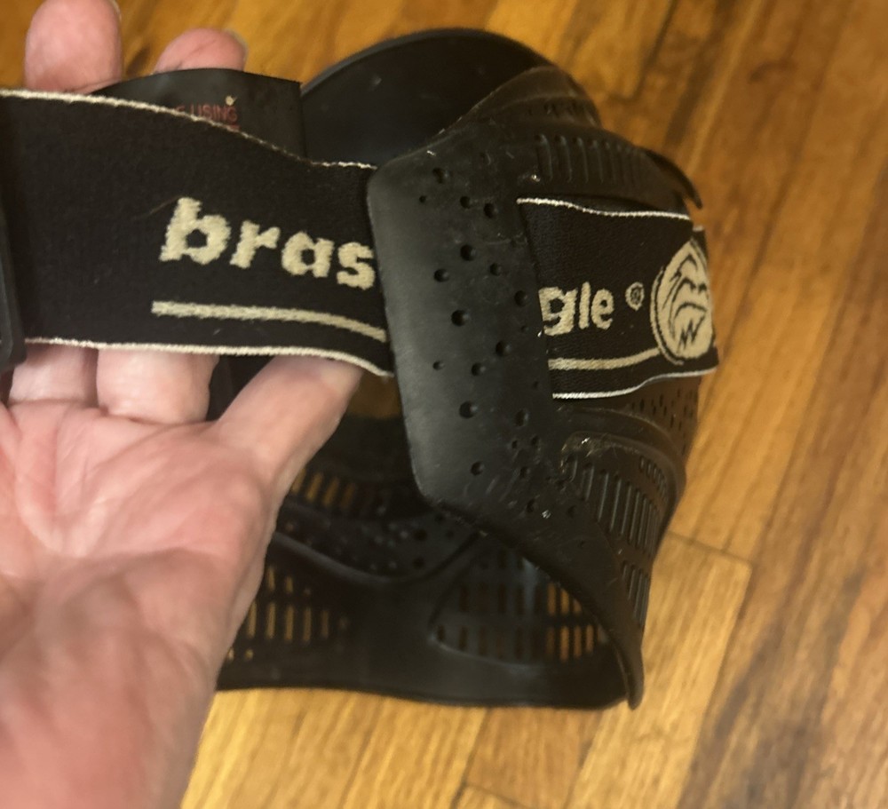 Brass Eagle Paintball Mask Black Full Face Goggles with Visor – Clean
