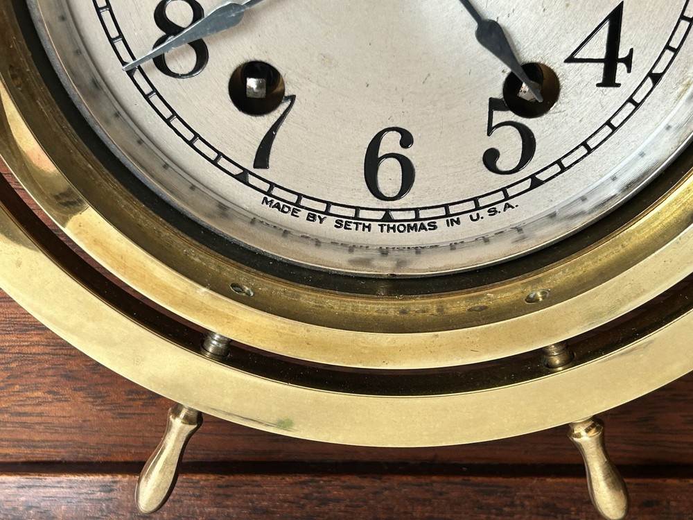 Seth Thomas Vintage Ship's Bell Clock - Barometer Set "SHIPMATES"