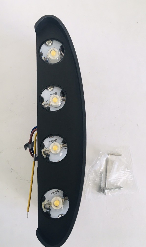 LED Water Proof Double Sided Black Wired Lamp