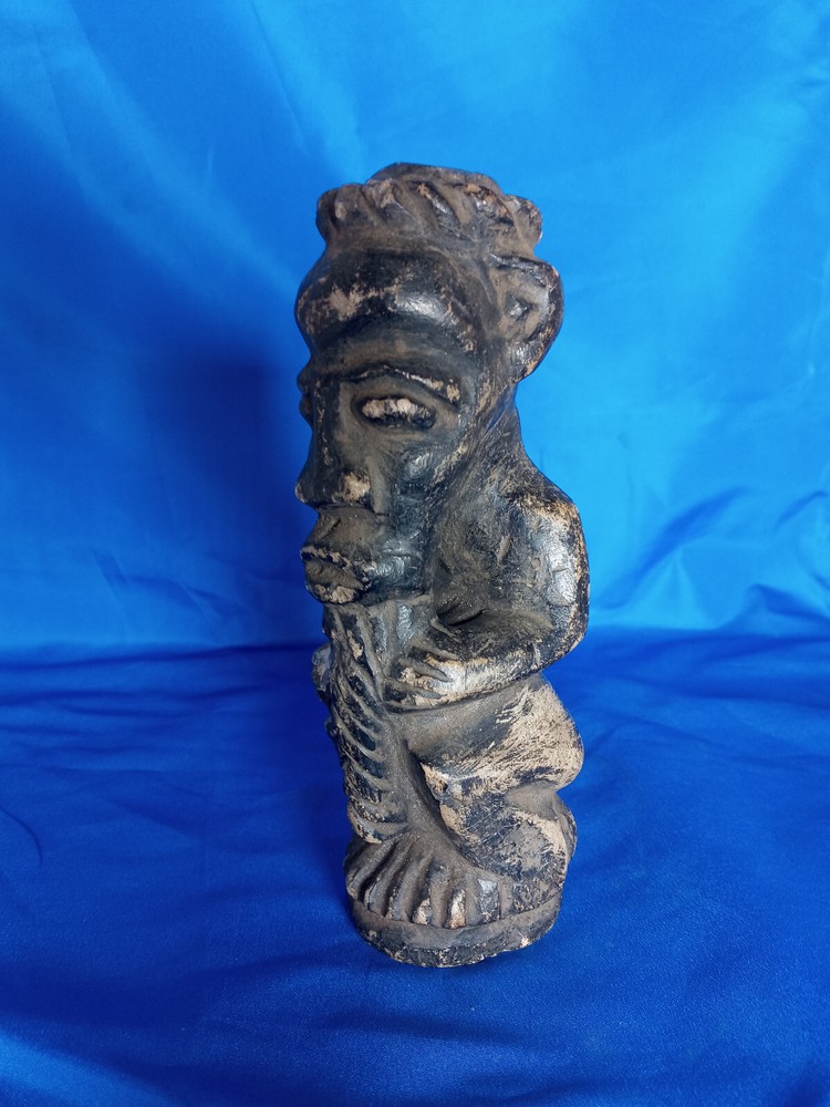 Healing Shaman Stone Artifact from Museum Exhibited Collection