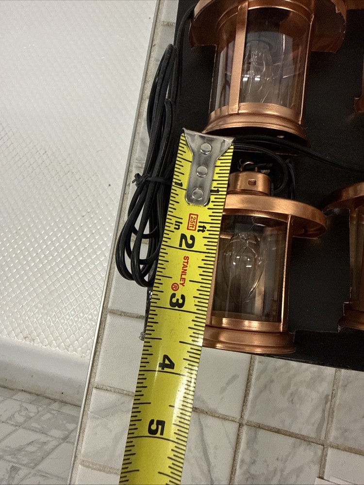 Costco Round Metallic Copper Lantern String Lights NIB