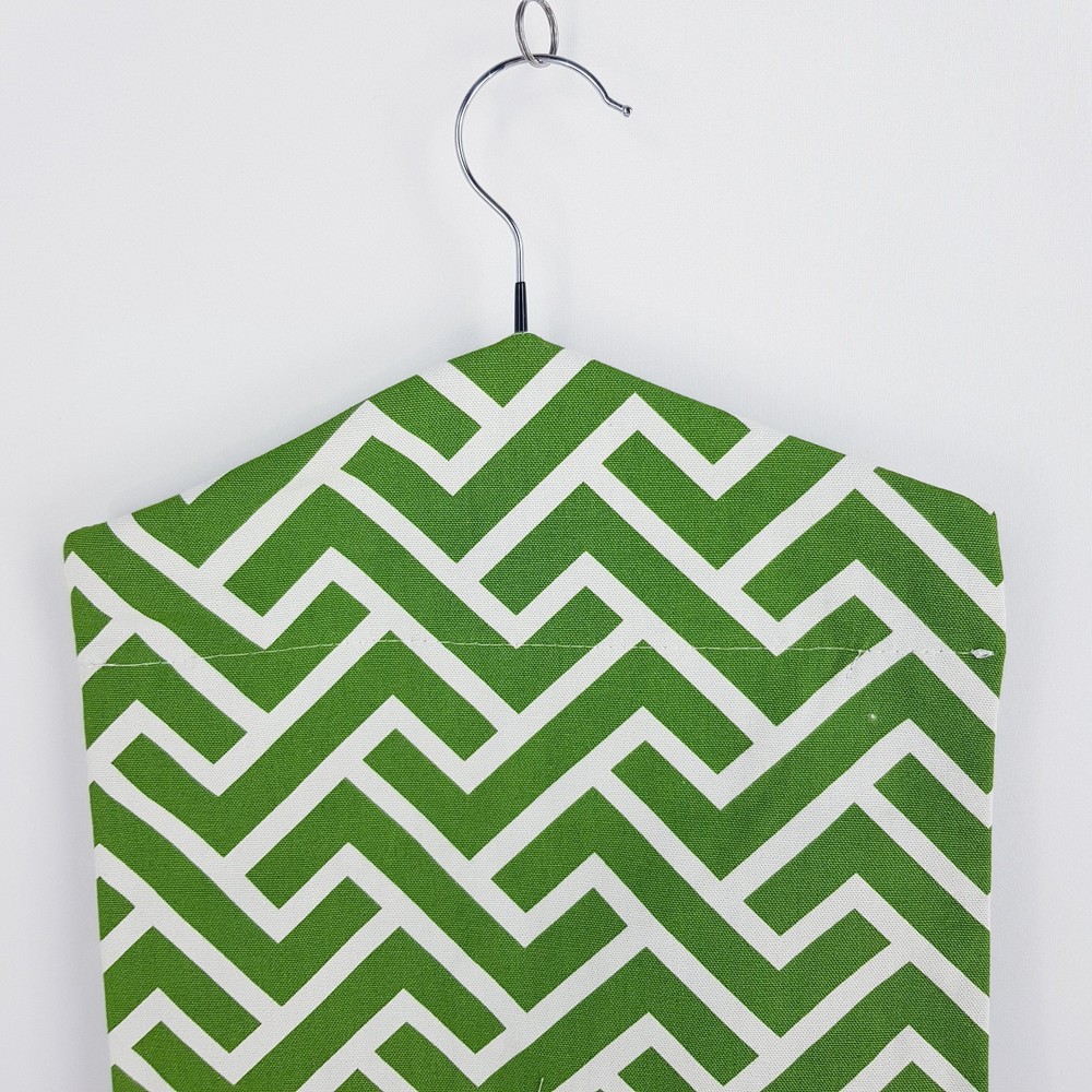 Peg Bag Handmade Green White Print Lined Laundry Clothes Peg Holder