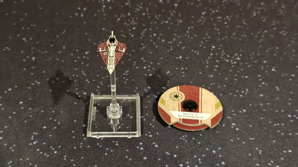 Star Wars X-wing Miniatures Delta-7 Aethersprite Ship And Dial Only
