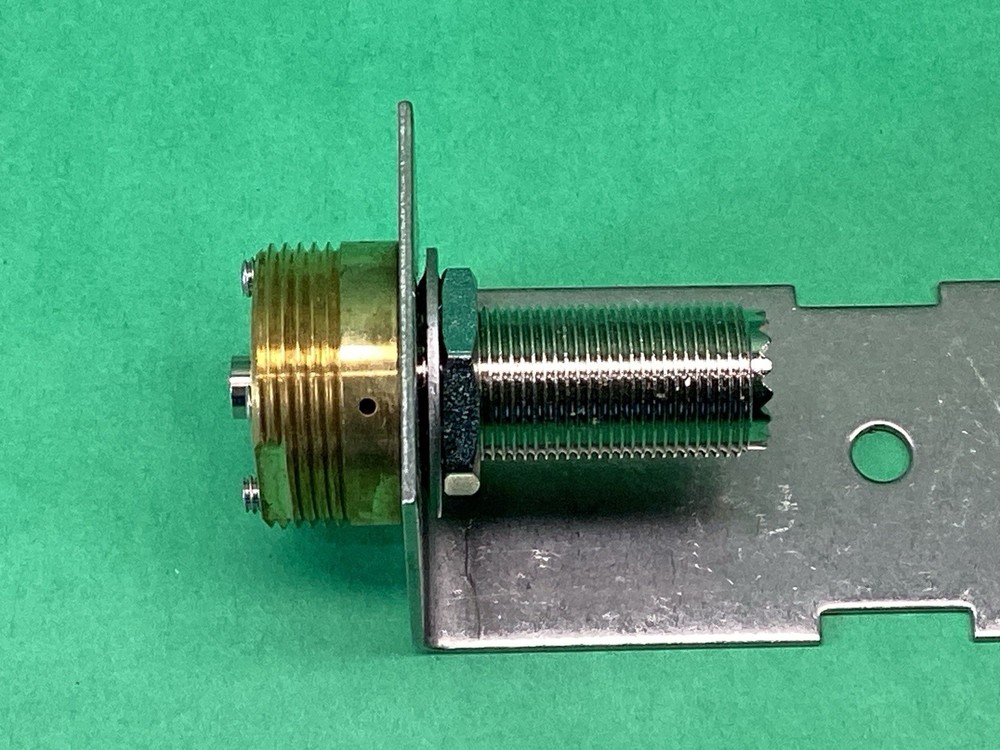 NMO Antenna Mount + Stainless Steel Bracket - Unknown Make - UNTESTED