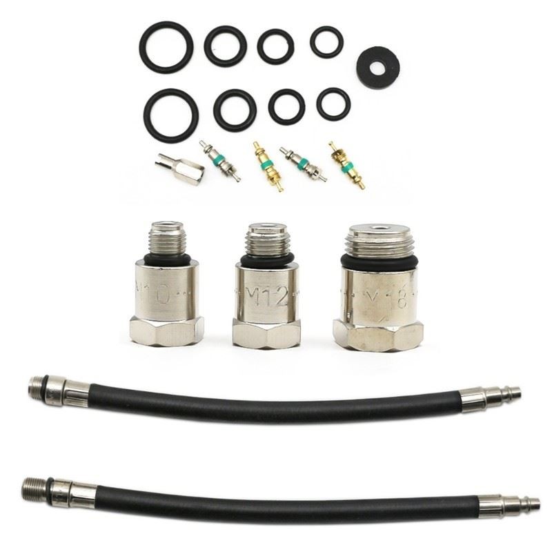 Compression Tester Precisions Engine compression Gauge Kit with Flexible Hose