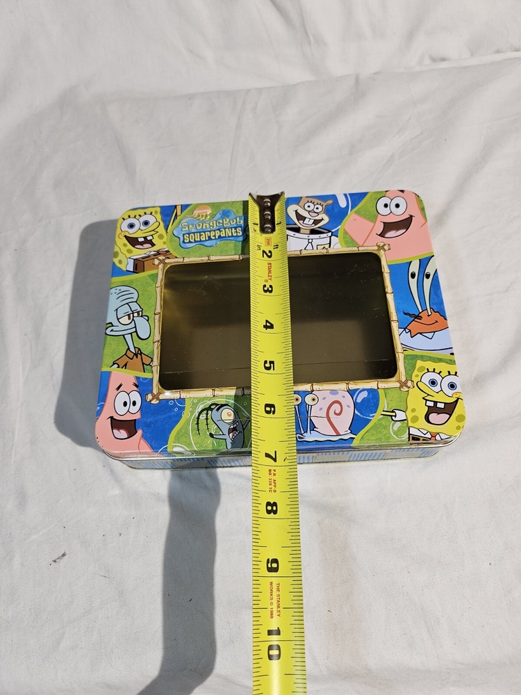 SpongeBob SquarePants and Patrick Tin Box Lunchbox 2007 Nickelodeon Embossed 🔥