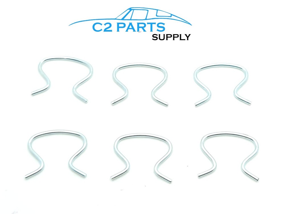 1956-1982 Corvette Window Crank / Lock Knobs Clips (6PC)