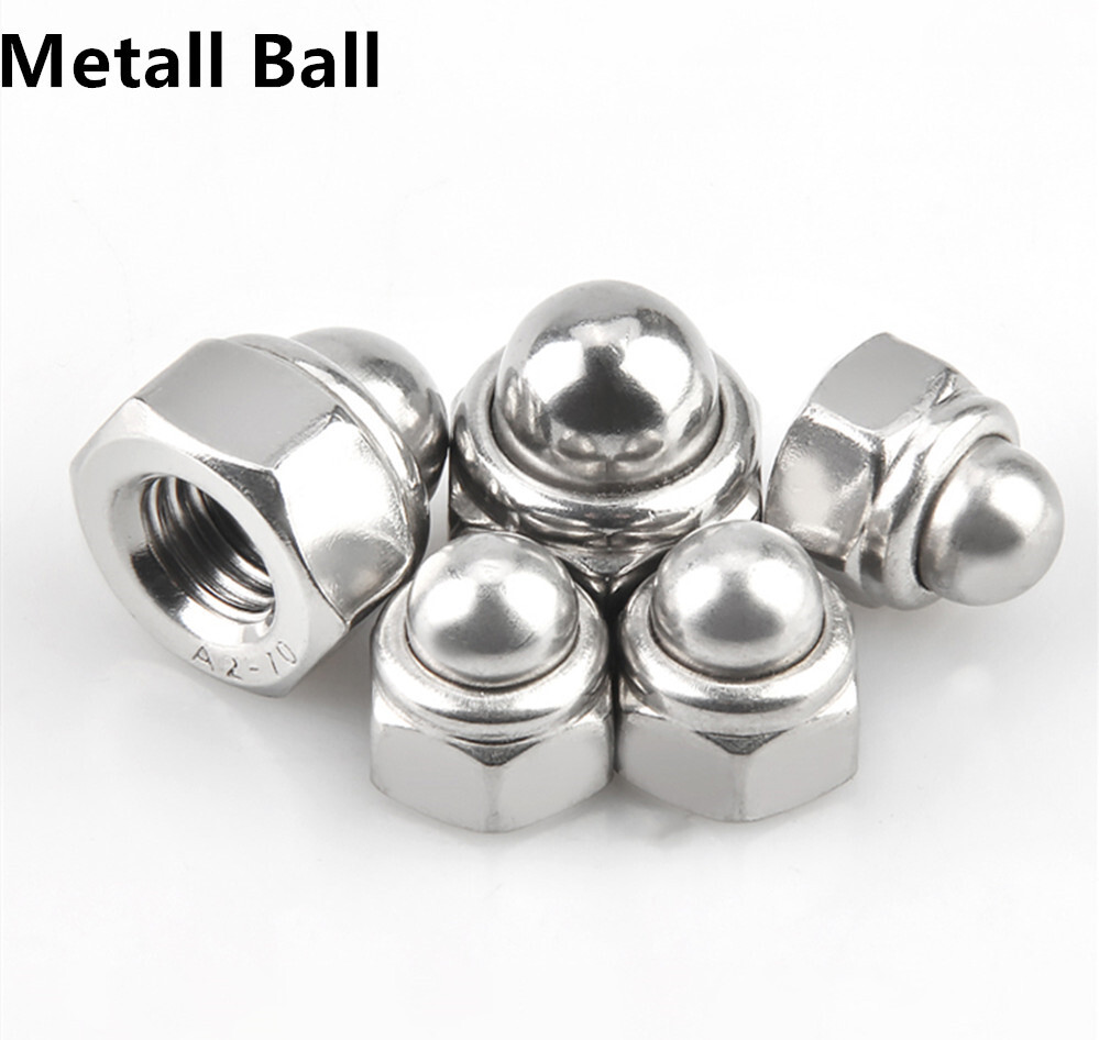 304SS Prevailing Torque Type Hexagon Domed Cap Nuts With Nonmetallic Insert