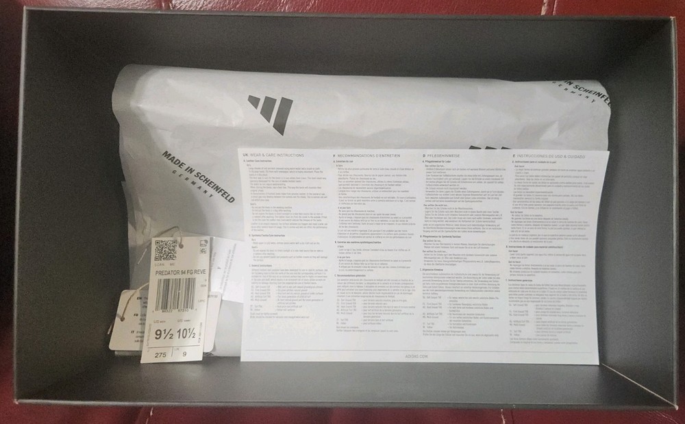 Box + String Bag Only! Adidas Predator 94 Reverse 9.5