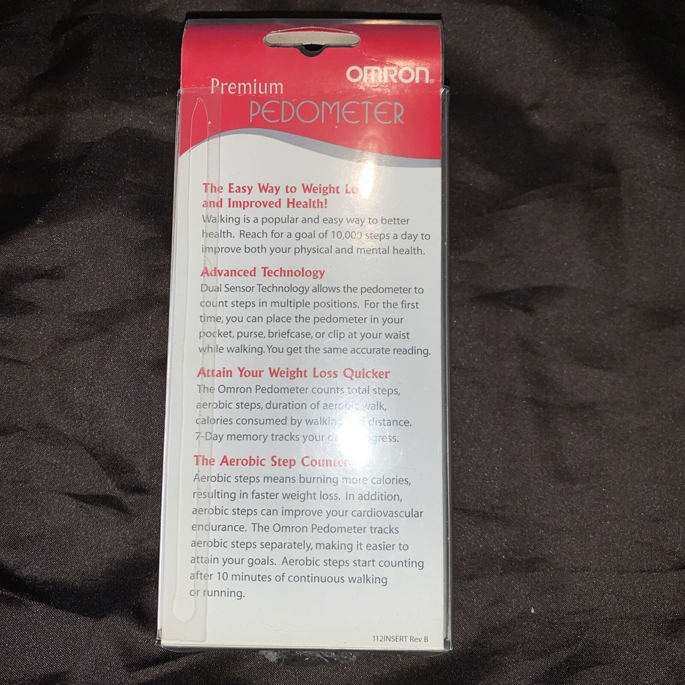 Omron HJ-112 Digital Pocket Pedometer NEW, NEVER USED Dual Sensor Technology