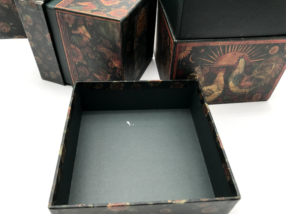 Bob’s Boxes Rise and Shine Rooster 3 Square Decorative Nesting Boxes